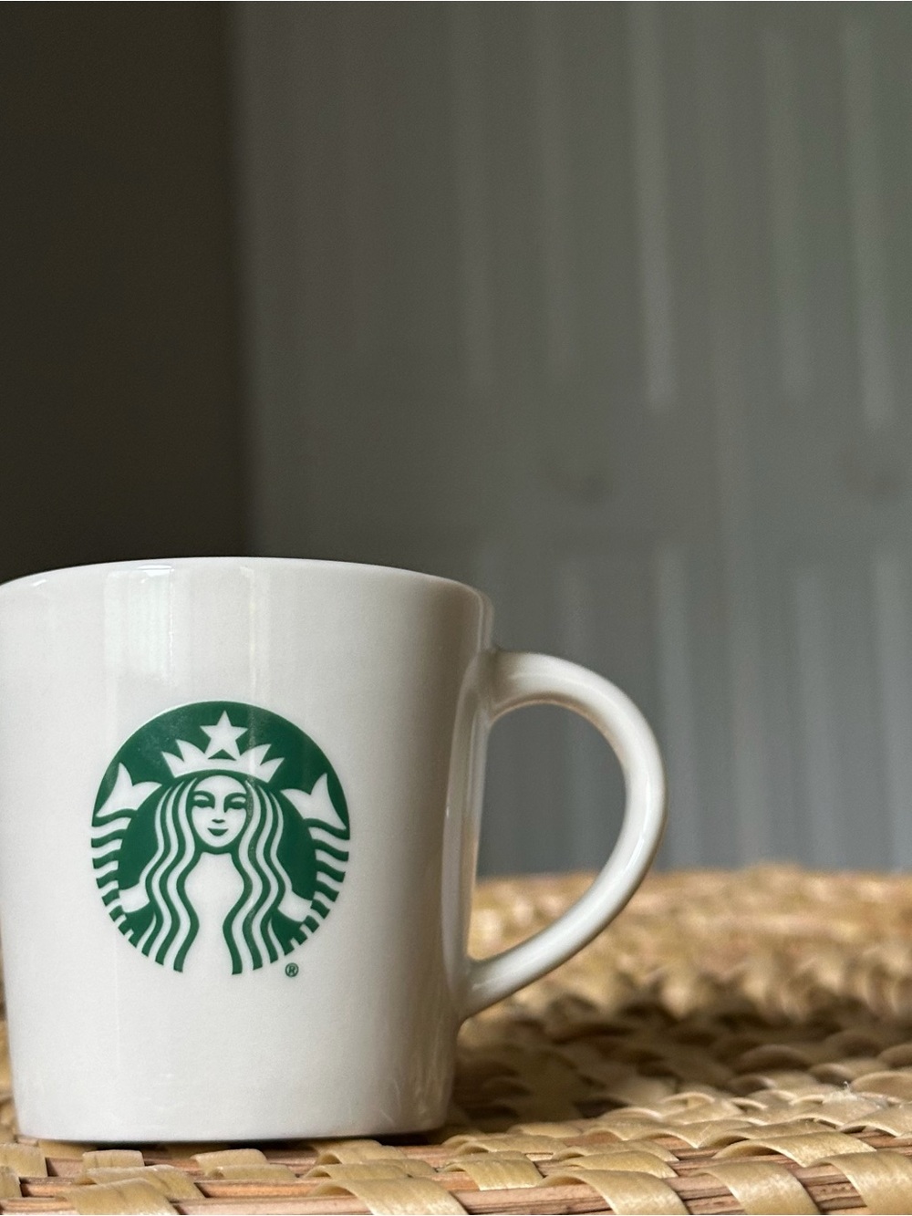 Starbucks White Ceramic Espresso Mini Mug with Green Logo 3 Oz Coffee Cup - Picture 6 of 7